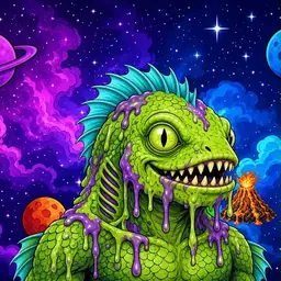 Oozlings #1795, Swamp Fish · Void Nebula