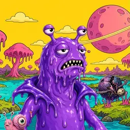Oozlings #1796, Slug · Turquoise Swamp