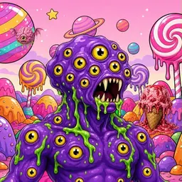 Oozlings #1799, Eyeball Cluster · Candy Planet