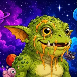 Oozlings #18, Toad Goblin · Void Nebula