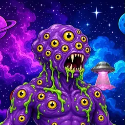 Oozlings #1805, Eyeball Cluster · Void Nebula