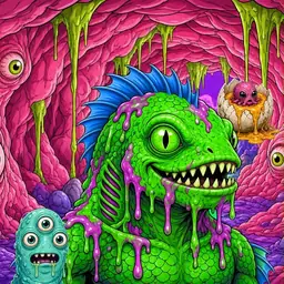 Oozlings #1814, Mutated Swamp Fish · Flesh Cave