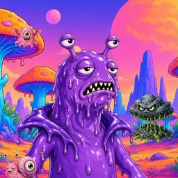 Oozlings #1815, Slug · Mushroom Desert