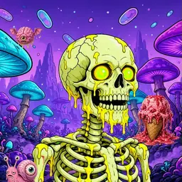 Oozlings #1820, Mutated Skull · Fungus Forest