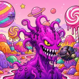 Oozlings #1826, Squid · Candy Planet