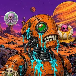 Oozlings #1829, Rusty Robot · Ship Junkyard