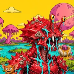Oozlings #183, Crab · Turquoise Swamp