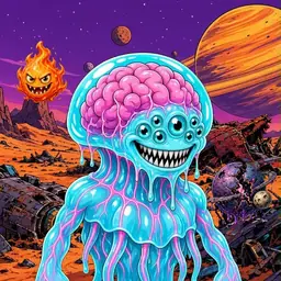 Oozlings #1833, Jellyfish Brain · Ship Junkyard