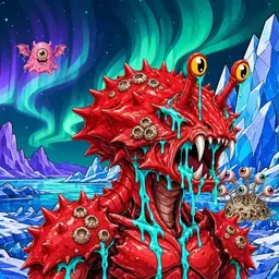 Oozlings #1840, Crab · Aurora Ice