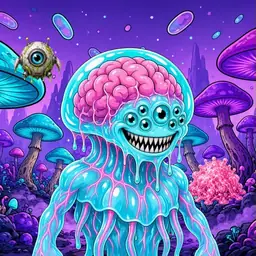 Oozlings #1845, Jellyfish Brain · Fungus Forest