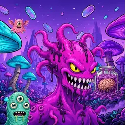 Oozlings #1848, Squid · Fungus Forest