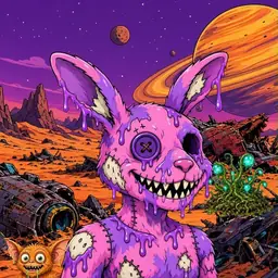 Oozlings #1853, Zombie Bunny · Ship Junkyard