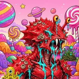 Oozlings #1854, Crab · Candy Planet