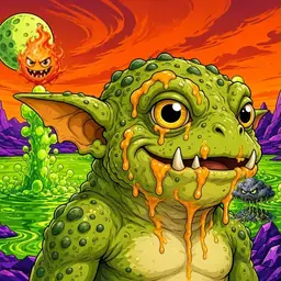 Oozlings #1858, Toad Goblin · Acid Lake