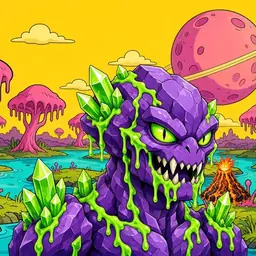 Oozlings #1859, Crystal Rock · Turquoise Swamp