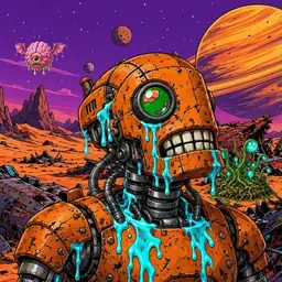 Oozlings #1877, Rusty Robot · Ship Junkyard
