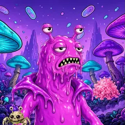 Oozlings #1882, Mutated Slug · Fungus Forest