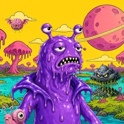 Oozlings #1889, Slug · Turquoise Swamp