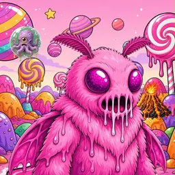 Oozlings #189, Mutant Moth · Candy Planet