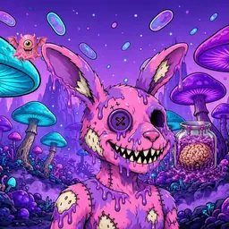 Oozlings #1892, Zombie Bunny · Fungus Forest