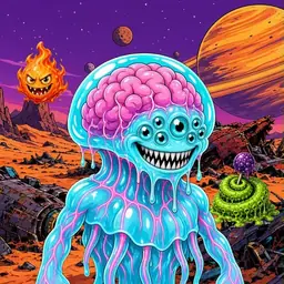 Oozlings #1893, Jellyfish Brain · Ship Junkyard