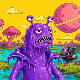 Oozlings #190, Slug · Turquoise Swamp
