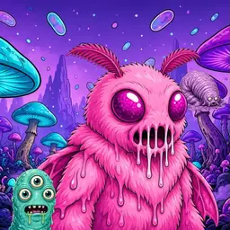 Oozlings #1912, Mutant Moth · Fungus Forest