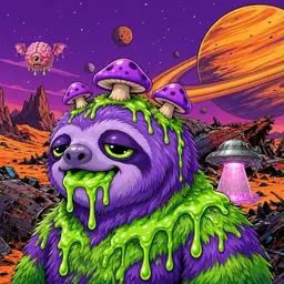 Oozlings #1921, Slime Sloth · Ship Junkyard