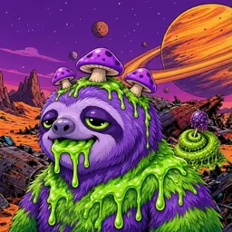 Oozlings #1924, Slime Sloth · Ship Junkyard