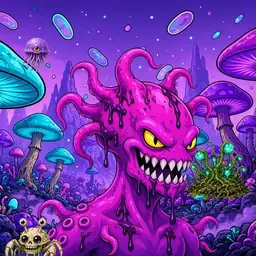 Oozlings #1926, Squid · Fungus Forest