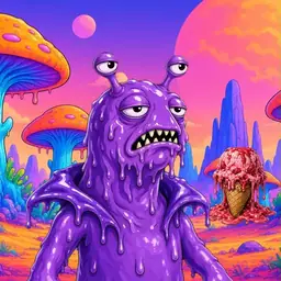 Oozlings #1927, Slug · Mushroom Desert