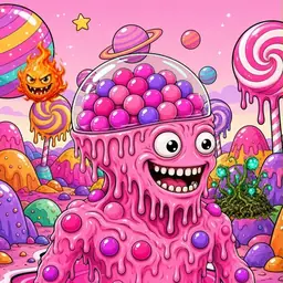 Oozlings #1929, Gumball Brain · Candy Planet