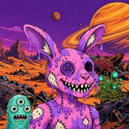 Oozlings #1930, Zombie Bunny · Ship Junkyard