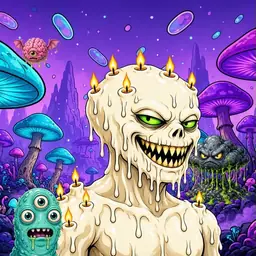 Oozlings #1931, Candle Wax · Fungus Forest