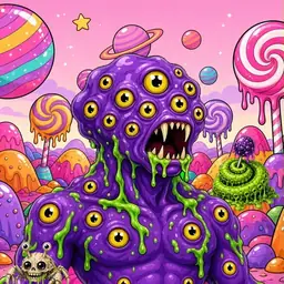 Oozlings #1934, Eyeball Cluster · Candy Planet