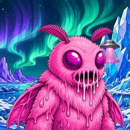 Oozlings #1937, Mutant Moth · Aurora Ice