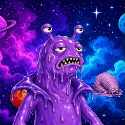 Oozlings #195, Slug · Void Nebula