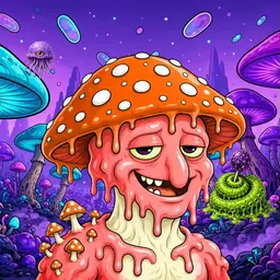 Oozlings #1952, Mutated Mushroom Head · Fungus Forest
