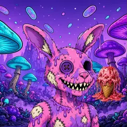 Oozlings #1955, Zombie Bunny · Fungus Forest