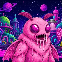 Oozlings #1957, Mutant Moth · Neon City
