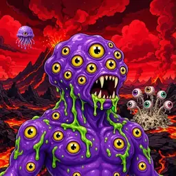Oozlings #1958, Eyeball Cluster · Lava Fields