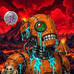 Oozlings #1960, Rusty Robot · Lava Fields
