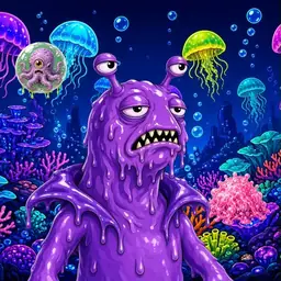 Oozlings #1967, Slug · Glow Reef