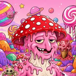 Oozlings #1969, Mushroom Head · Candy Planet