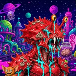 Oozlings #1979, Crab · Neon City
