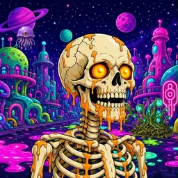 Oozlings #1987, Skull · Neon City