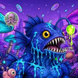 Oozlings #1997, Anglerfish · Fungus Forest