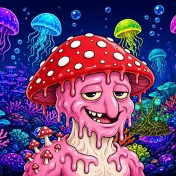 Oozlings #2009, Mushroom Head · Glow Reef