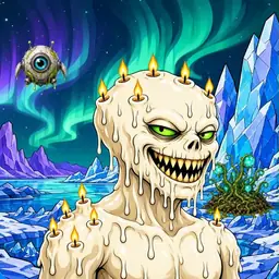 Oozlings #2010, Candle Wax · Aurora Ice