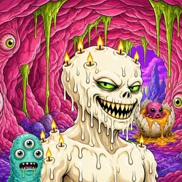 Oozlings #2015, Candle Wax · Flesh Cave